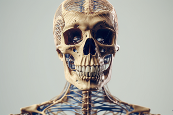 人体头骨骷髅医学模型摄影图49