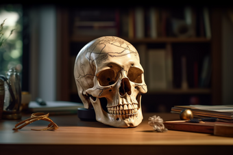 人体头骨骷髅医学模型摄影图43