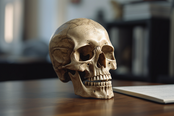 人体头骨骷髅医学模型摄影图31