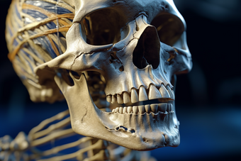 人体头骨骷髅医学模型摄影图26