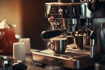 蒸汽研磨高级咖啡机摄影图30