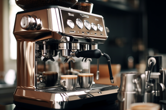 蒸汽研磨高级咖啡机摄影图39