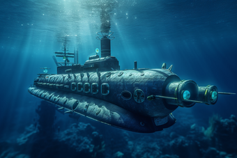 水下<strong>机器</strong>人潜艇摄影图46
