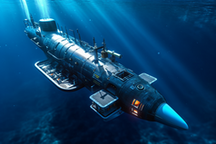 水下机器人潜艇摄影图4