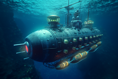 水下机器人潜艇摄影图2