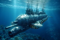 水下机器人潜艇摄影图6