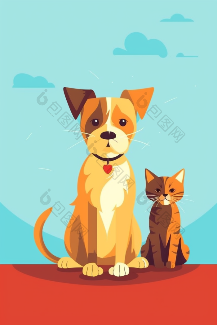 动物宠物猫狗png下载-包图网