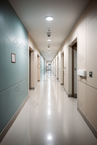 干净的医院走廊患者住院