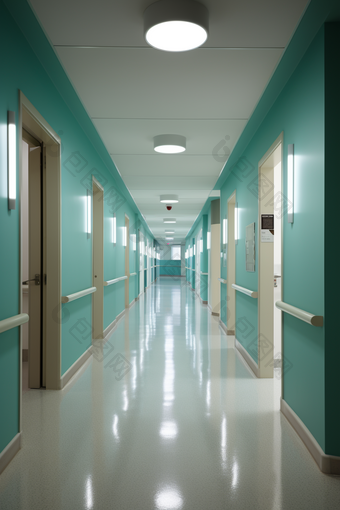 干净的医院走廊整洁住院
