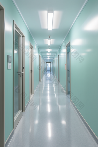 干净的医院走廊整洁医疗