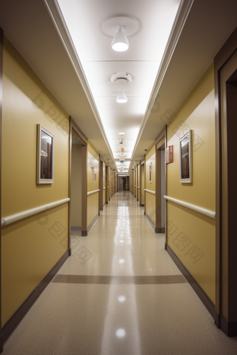 干净的医院走廊整洁病人