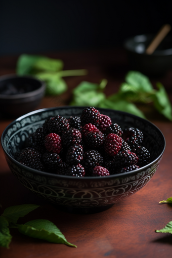 夏日的树莓水果盆子解渴