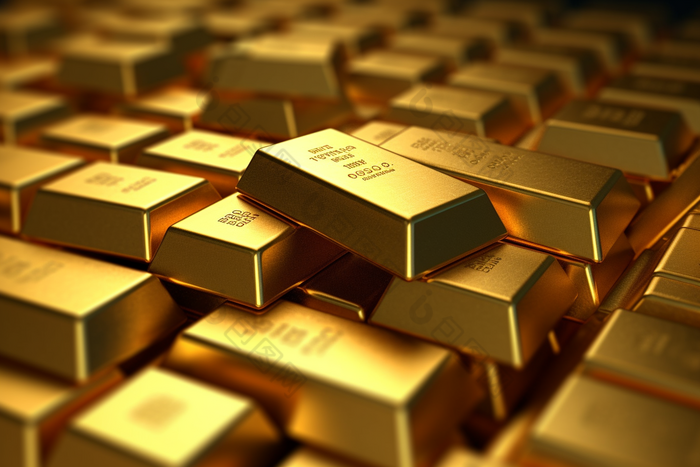 黄金金条摄影图图片-包图网