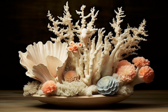 海洋贝壳珊瑚摆件摄影图27