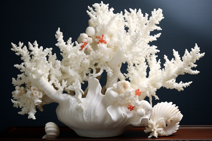 海洋贝壳珊瑚摆件摄影图32