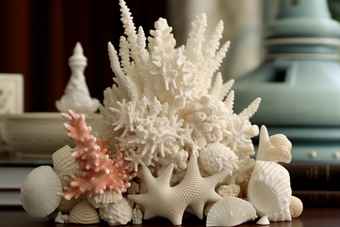 海洋贝壳珊瑚摆件摄影图16