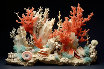 海洋<strong>贝壳</strong>珊瑚摆件摄影图43