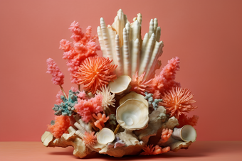 海洋贝壳珊瑚摆件摄影图40