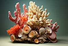 海洋贝壳珊瑚摆件摄影图39