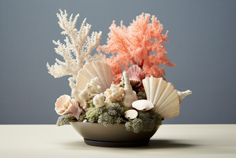 海洋贝壳珊瑚摆件摄影图29