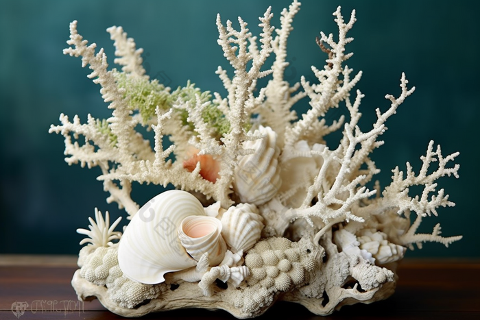 海洋贝壳珊瑚摆件摄影图17