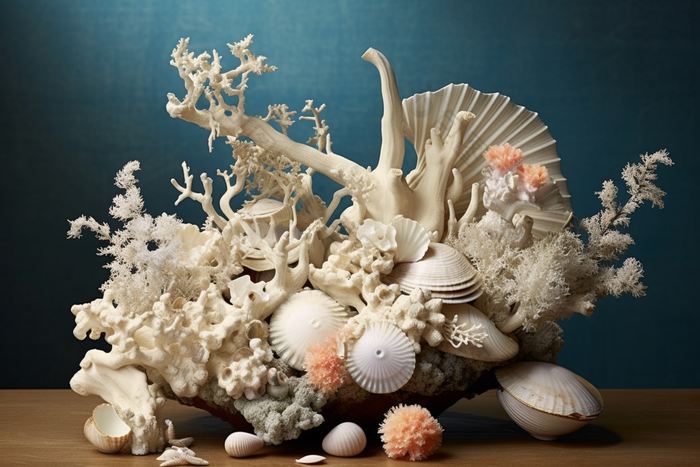 海洋贝壳珊瑚摆件摄影图6
