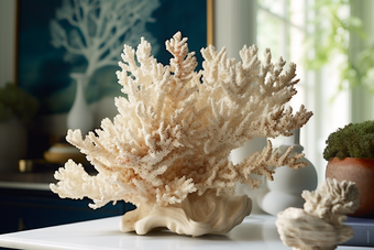 <strong>海洋贝壳</strong>珊瑚摆件摄影图14