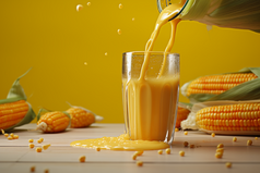 新鲜的玉米汁摄影图14