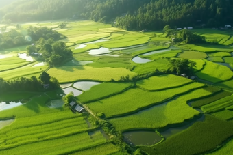 <strong>绿色</strong>稻田乡村发展农业经济