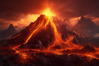 火山<strong>爆发</strong>岩浆摄影图8