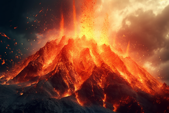火山爆发岩浆摄影图35
