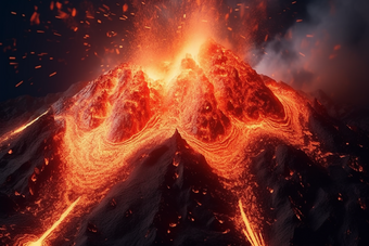 火山爆发岩浆摄影图34
