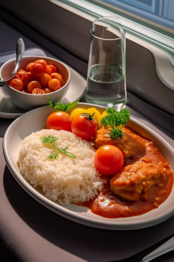 航空便当高清食物飞机餐