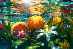 夏日缤纷水果落水摄影图20