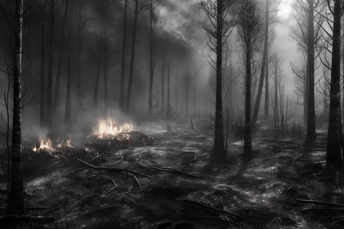 森林火灾后的惨状摄影图35