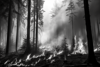 森林火灾后的惨状摄影图22
