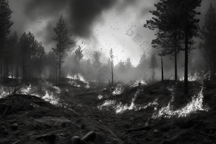 森林火灾后的惨状摄影图16