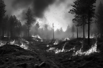 森林火灾后的惨状摄影图16