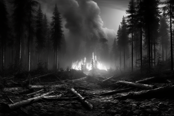 森林火灾后的惨状摄影图7