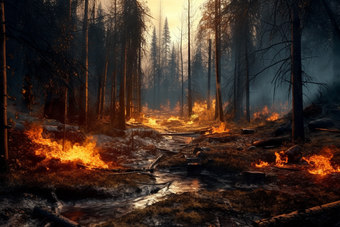 森林火灾后的惨状摄影图19