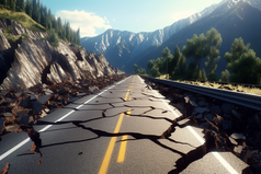 地震后的公路摄影图31
