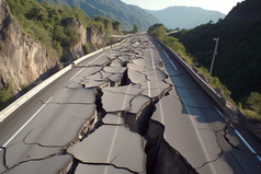 地震后的公路摄影图13 