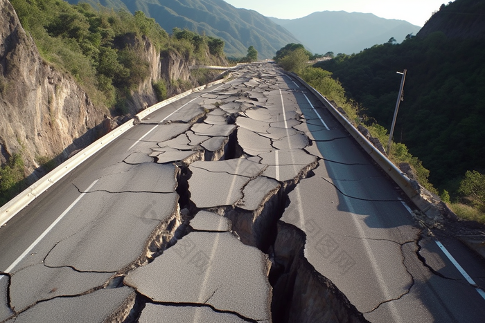 地震后的公路摄影图13 