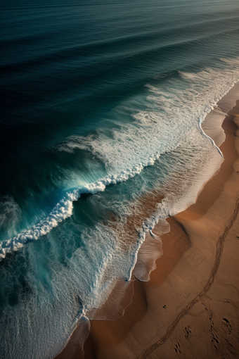 航拍海浪沙滩摄影图37