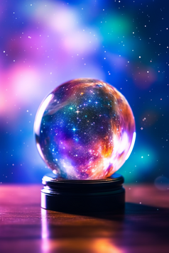 玻璃银河水晶球摄影图21