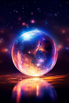 玻璃银河水晶球摄影图17