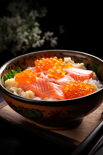 日本三文鱼高清特色食物