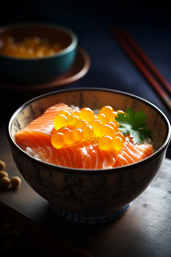 日本三文鱼高清食物籽
