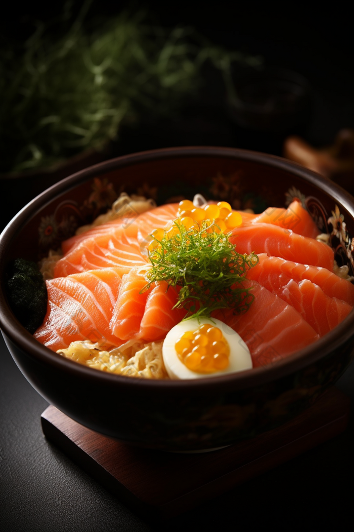 日本三文鱼高清食物特色