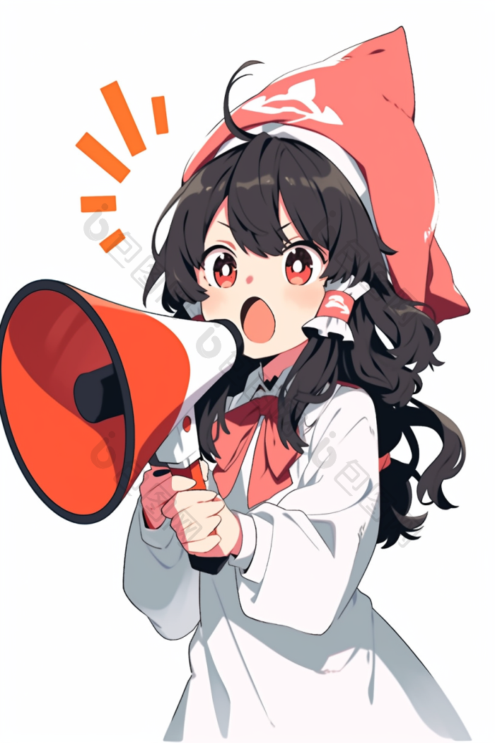 女孩呼叫png下载-包图网